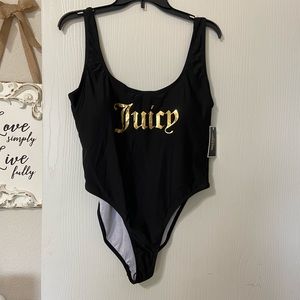Juicy Couture swim suit XL black NWT